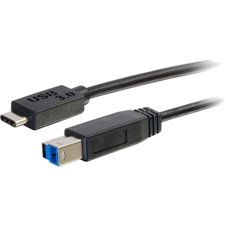 C2G 6 ft USB 3.0 Type-C to Standard-B cable for connecting USB-C hosts to legacy devices — alternate view 2