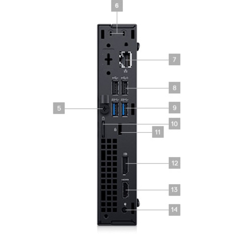 Dell OptiPlex 3000 3060 Desktop Computer - Intel Core i5 8th Gen i5-8500T 2.10 GHz - 8 GB RAM DDR4 SDRAM - 128 GB SSD - Micro PC