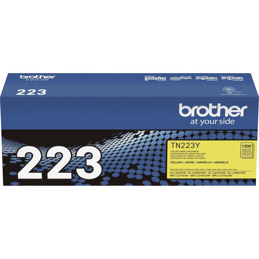 Brother Genuine TN-223Y Standard Yield Yellow Toner Cartridge - 1300 Pages