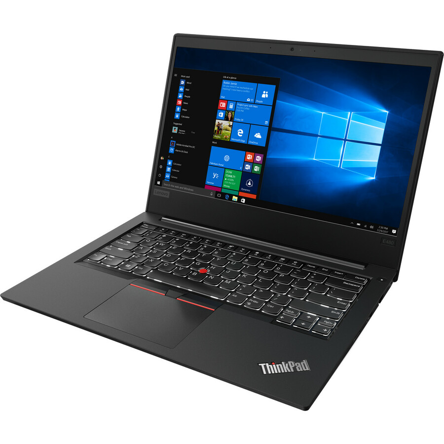 Lenovo ThinkPad E480 20KN0094US 14" Notebook - 1920 x 1080 - Intel Core i5 7th Gen i5-7200U Dual-core (2 Core) 2.50 GHz - 8 GB Total RAM - 256 GB SSD - Black