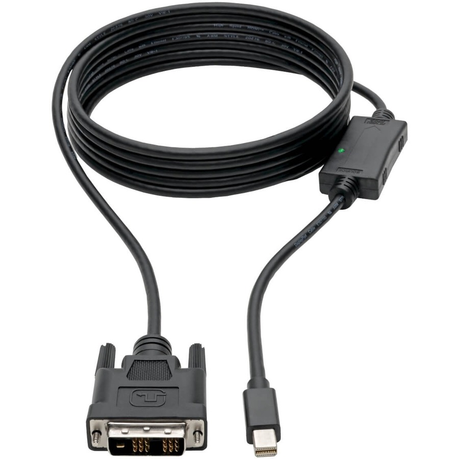 Eaton Tripp Lite Series Mini DisplayPort 1.2 to DVI Active Adapter Cable (M/M), 1080p, 10 ft. (3.1 m), TAA