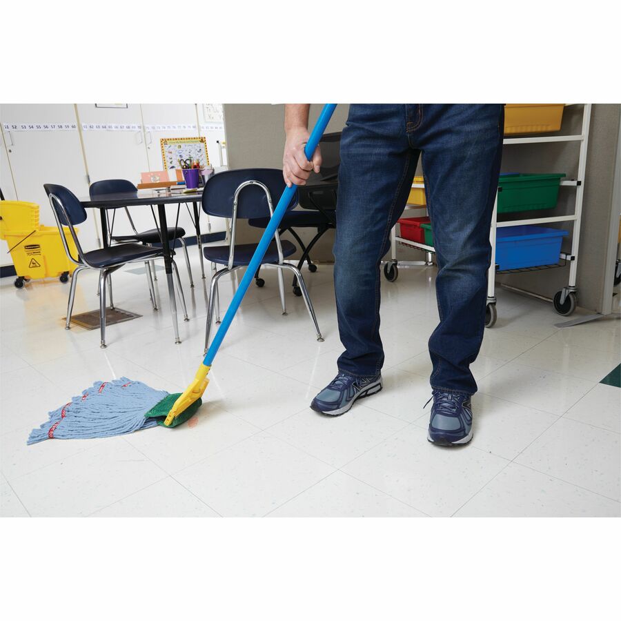 Rubbermaid Commercial Invader 60" Side-Gate Wet Mop Handle, Fiberglass Handle, Blue