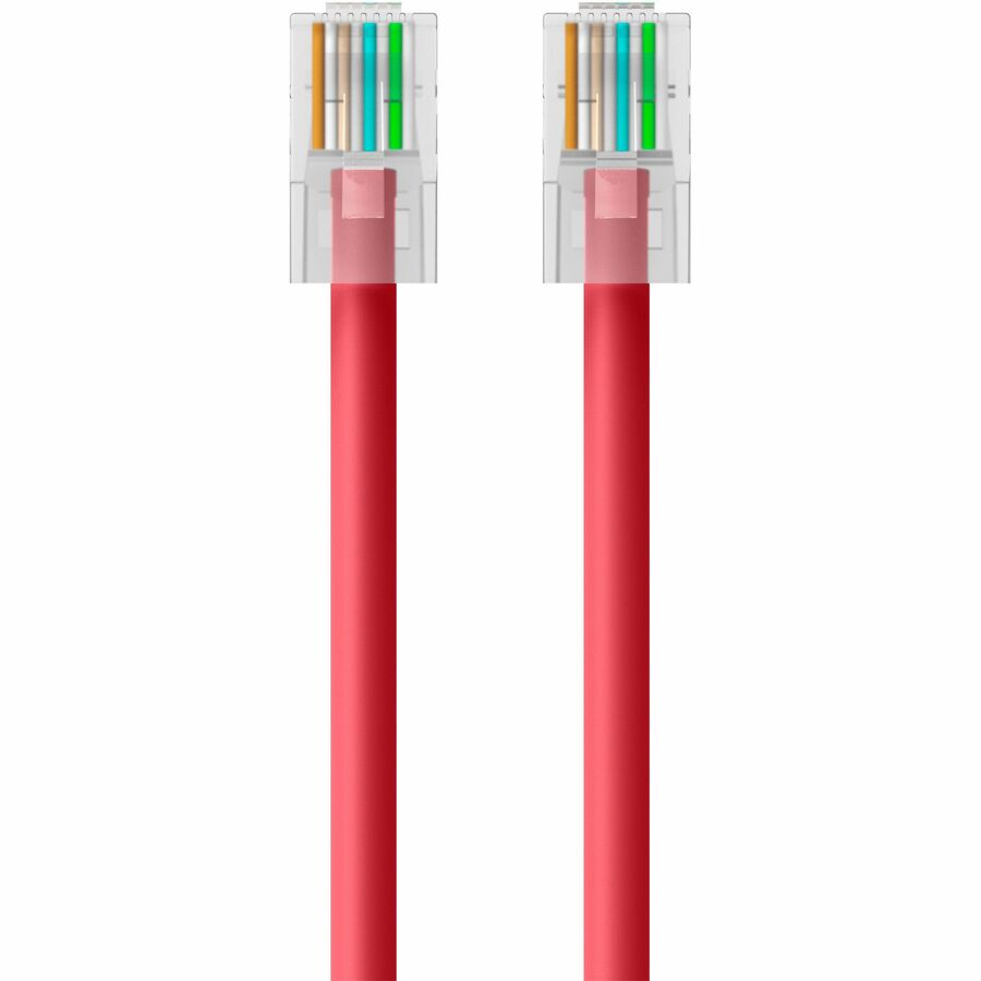 Belkin Cat5e Patch Cable - RJ-45 Male - RJ-45 Male - 12ft - Red