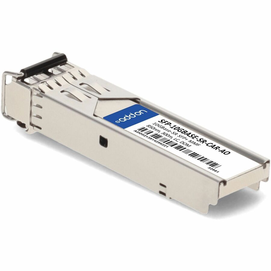 AddOn Cisco and Arista compatible 10GBASE-SR SFP+ transceiver for 10 GbE multimode fiber links — alternate view 2