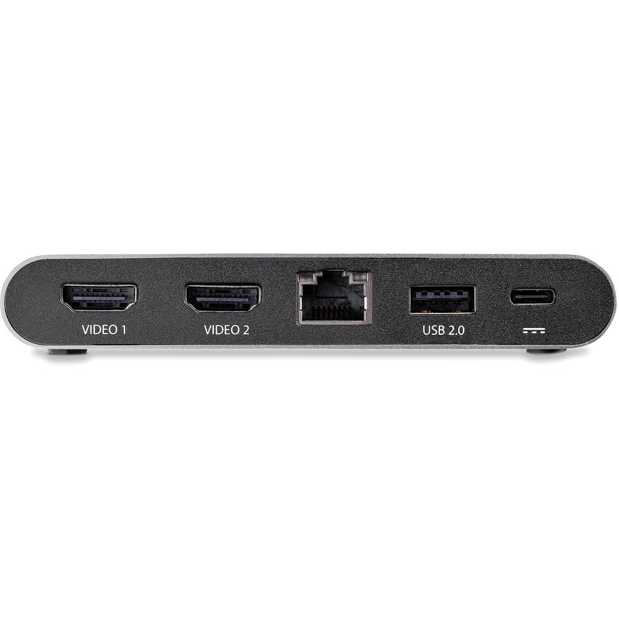 StarTech.com USB C Dock - 4K Dual Monitor HDMI USB-C Docking Station - 100W Power Delivery Passthrough, GbE, 2x USB-A - Multiport Adapter