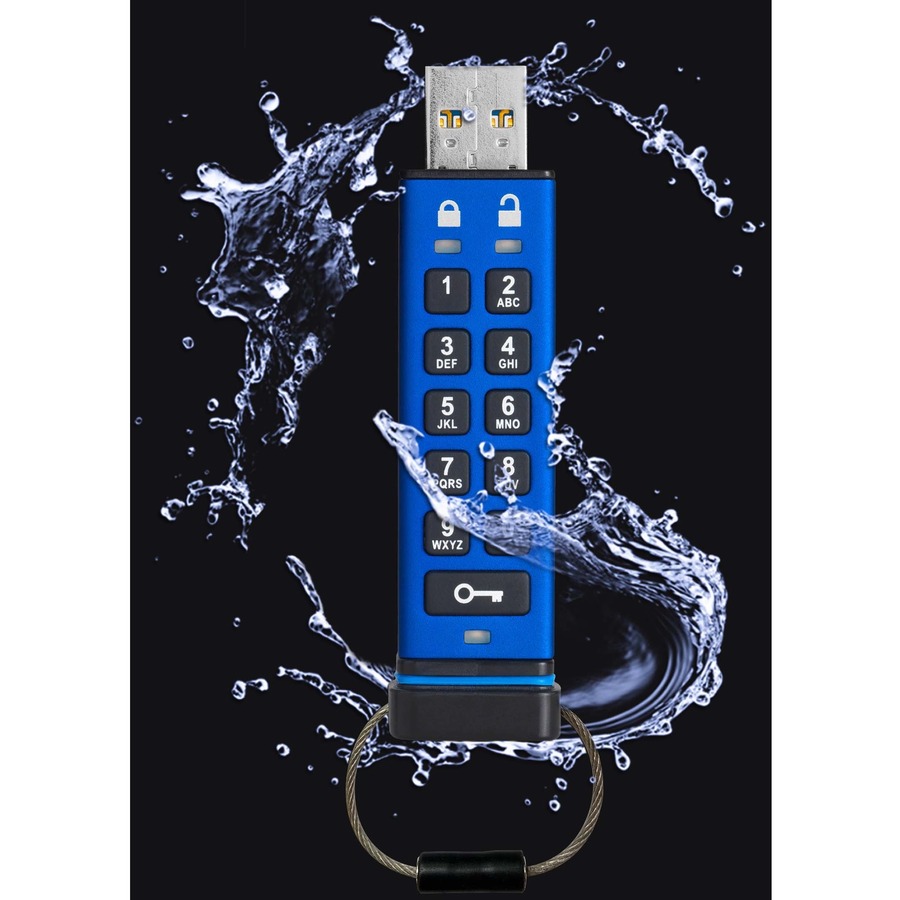 iStorage datAshur PRO 64 GB | Secure Flash Drive | FIPS 140-2 Level 3 Certified | Password protected | Dust/Water Resistant | IS-FL-DA3-256-64