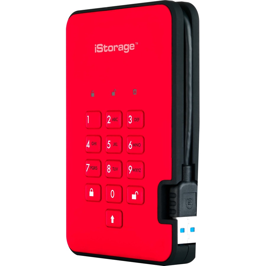 iStorage diskAshur2 SSD 512GB Secure Portable Solid State Drive | Password protected |Dust/Water Resistant | Hardware encryption. IS-DA2-256-SSD-512-R