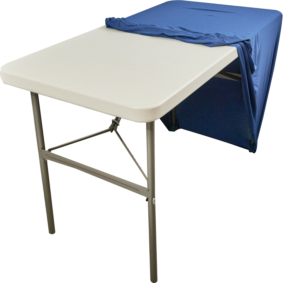 Iceberg Stretchable Fitted Table Cover - Fabric, Polyester, Spandex - Blue - 1 Each - Table Covers/Skirts - ICE16516