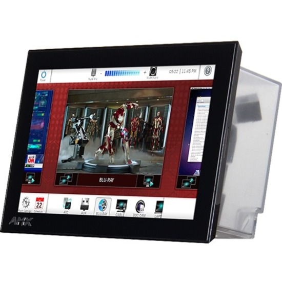AMX Modero G5 7-inch wall-mount touch panel for AV room control — alternate view 2
