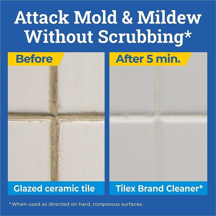 CloroxPro™ Tilex Disinfecting Instant Mold and Mildew Remover Refill - 128 fl oz (4 quart) - Scrub-free - Clear - 27 / Pallet
