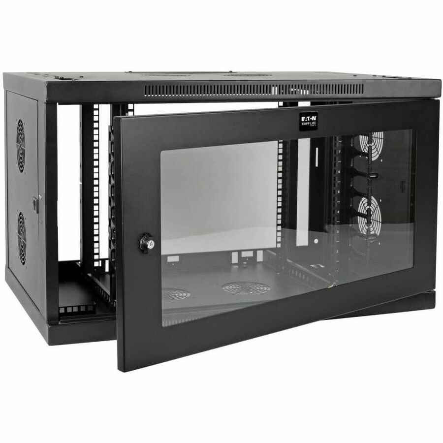Tripp Lite by Eaton SmartRack 9U Low-Profile Switch-Depth-Plus Wall-Mount Mini Rack Enclosure Wide Acrylic Window