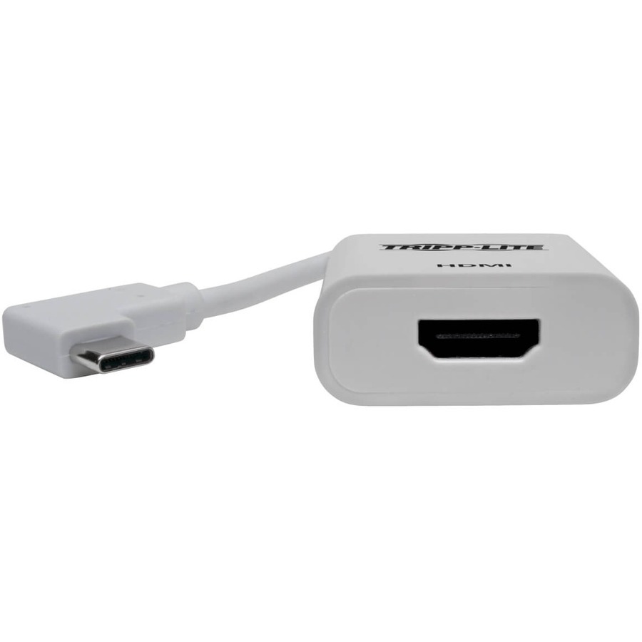 Eaton Tripp Lite Series USB-C to HDMI Adapter (M/F) 4K 60 Hz, HDCP 2.2, Right-Angle USB-C, White