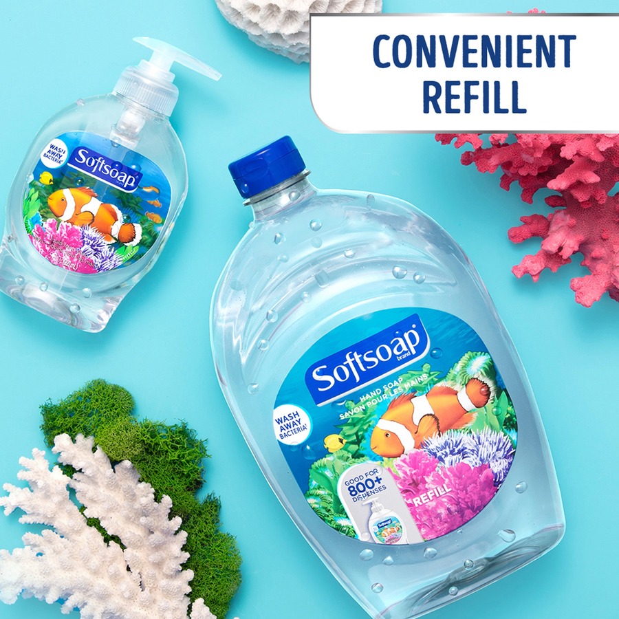 Softsoap Aquarium Soap Refill - Fresh Scent - 1.48 L - Flip Top Bottle Dispenser - Dirt Remover, Bacteria Remover - Hand - Clear - 1 Each - Hand Soaps/Cleaners - CPC05262