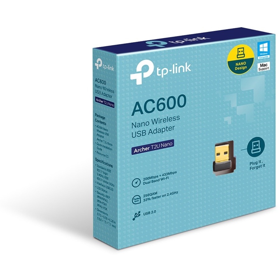 TP-Link Archer T2U Nano - IEEE 802.11ac Dual Band Wi-Fi Adapter for PC Desktop/Notebook