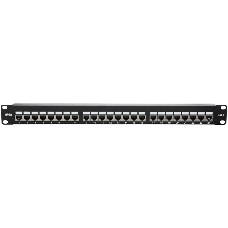 Tripp Lite by Eaton Cat5e/Cat6 24-Port Patch Panel - Shielded Krone IDC 568B RJ45 Ethernet 1U TAA