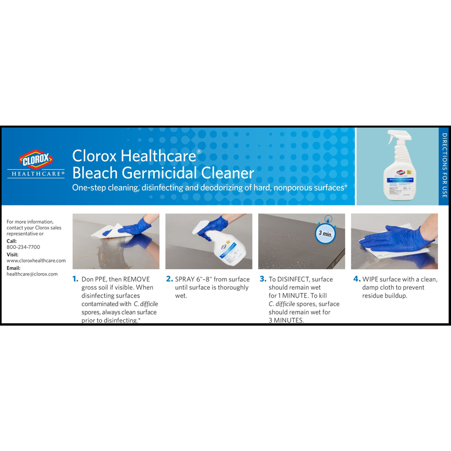 Clorox Healthcare Bleach Germicidal Cleaner Refill Concentrate Liquid
