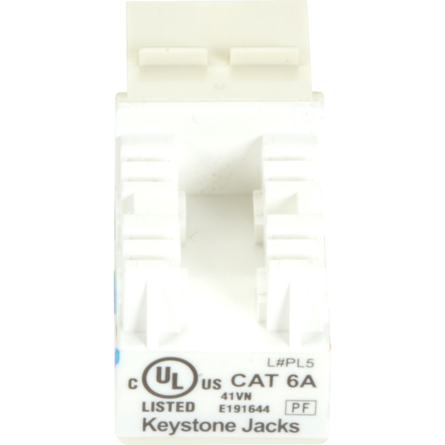 Black Box GigaTrue 2 CAT6A Keystone Jack - Unshielded, RJ45, Office White