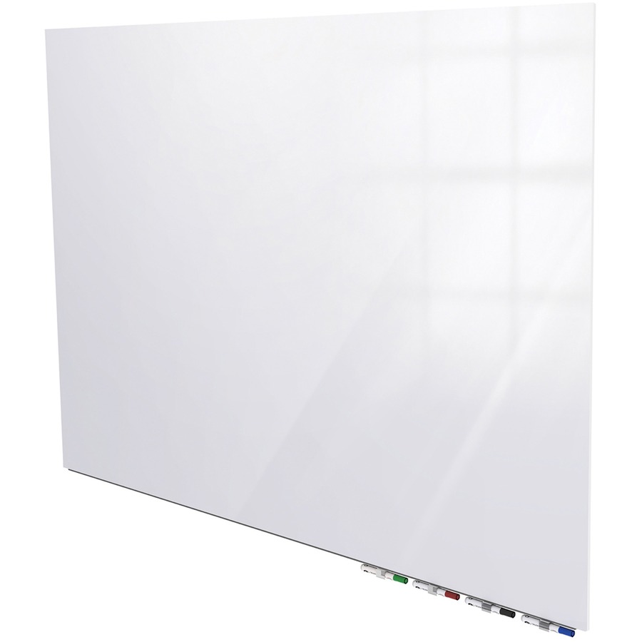 Ghent Aria Low Profile Glass Whiteboard - 60" (5 ft) Width x 48" (4 ft) Height - Tempered Glass Surface - White Back - Rectangle - Horizontal/Vertical - Magnetic - Square Corner, Recyclable - 1 Each - TAA Compliant