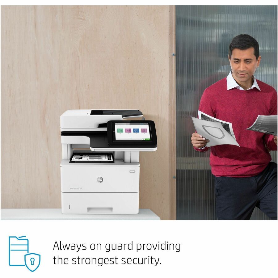 HP LaserJet M528dn Laser Multifunction Printer - Monochrome - Copier/Printer/Scanner - 43 ppm Mono Print - 1200 x 1200 dpi Print - Automatic Duplex Print - Up to 150000 Pages Monthly - 650 sheets Input - Color Scanner - 600 dpi Optical Scan - Gigabit Ethe