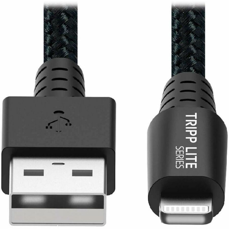 Eaton Tripp Lite Series Heavy-Duty USB-A to Lightning Sync/Charge Cable, UHMWPE and Aramid Fibers, MFi Certified - 3 ft. (0.91 m)