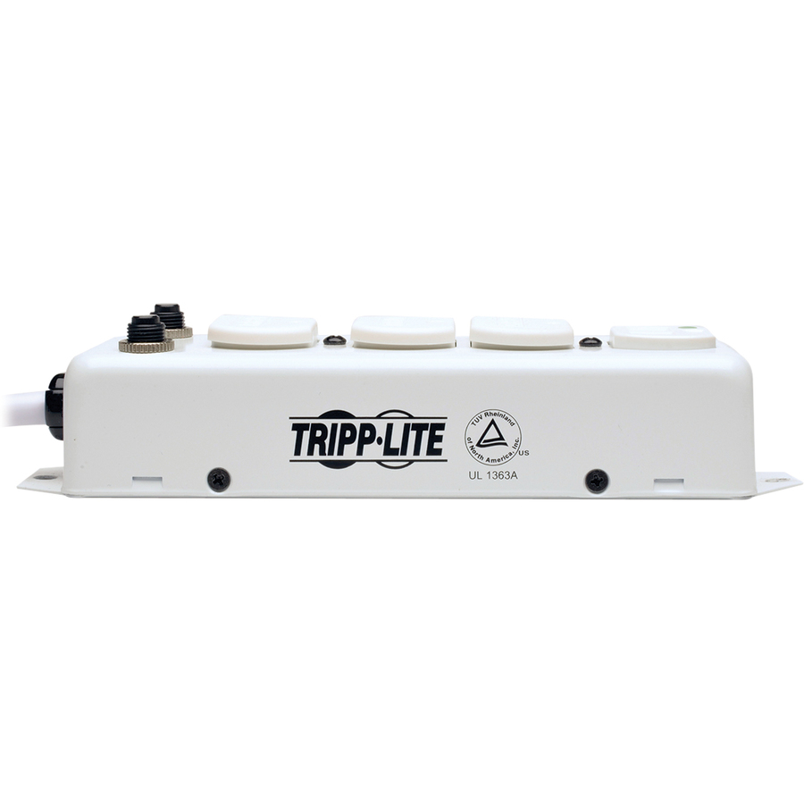 Eaton Tripp Lite Series Safe-IT UL 1363A Medical-Grade Power Strip for Patient-Care Vicinity, 4 Hospital-Grade Outlets, 15 ft. Right-Angle Cord