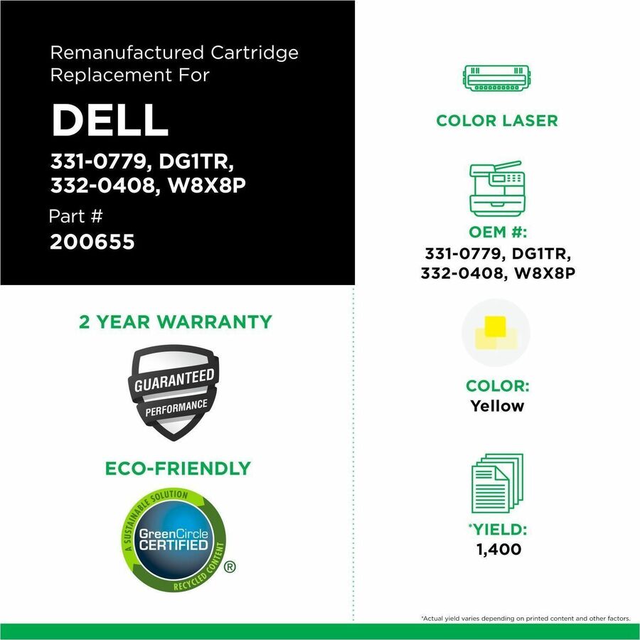 Cartouche de toner remise à neuf Dell 331 - CIG