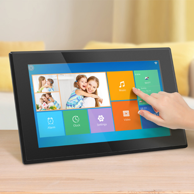 Aluratek 15 inch Wi‑Fi touchscreen digital photo frame with built-in memory — alternate view 2