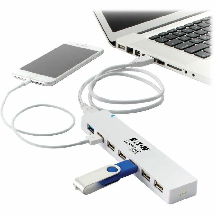 Tripp Lite by Eaton 7-Port USB 3.x (5Gbps) / USB 2.0 Combo Hub - USB Charging, 2 USB 3.x & 5 USB 2.0 Ports