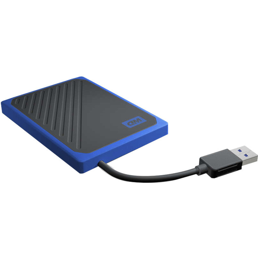 WD My Passport Go WDBMCG5000ABT-WESN 500 GB Portable Solid State Drive - External - Black, Cobalt