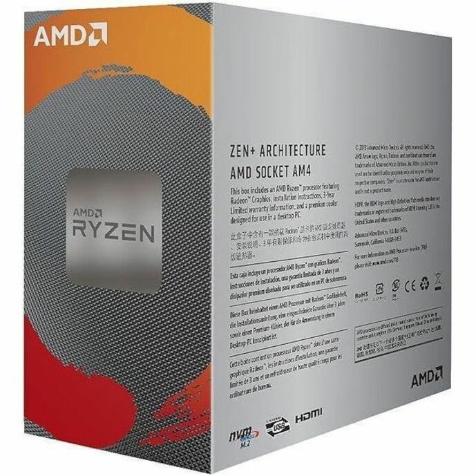 AMD RYZEN 3 3200G 4-Core 3.6 GHz (Boost) Desktop Processor