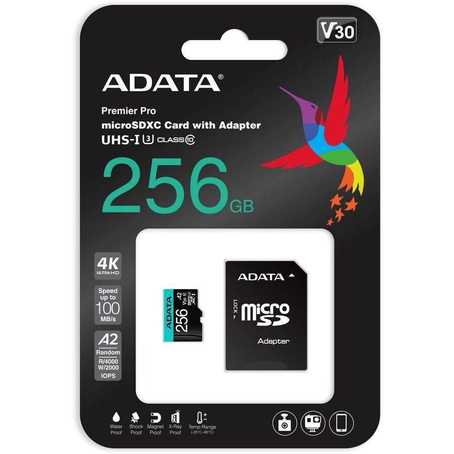 Adata Premier Pro 256 GB Class 10/UHS-I (U3) V30 microSDXC