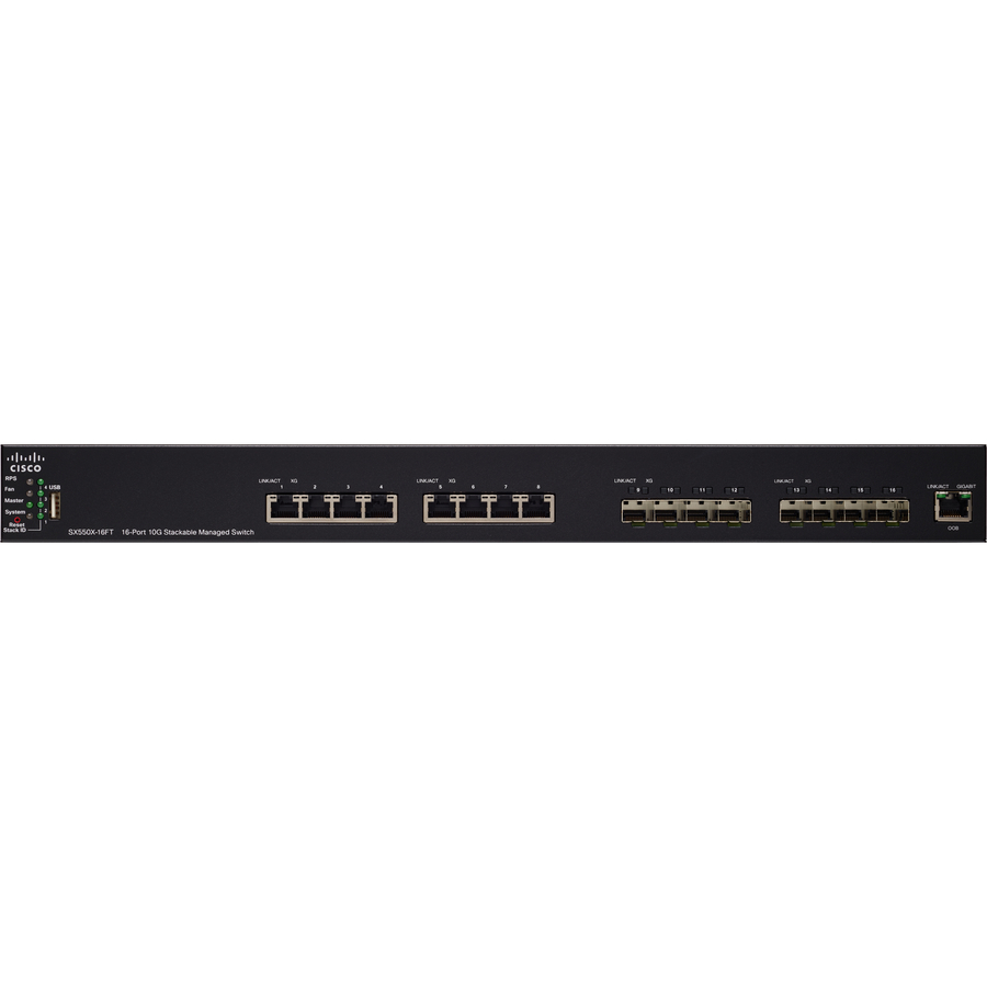 Cisco SX550X-16FT 16-Port 10G Stackable Managed Switch