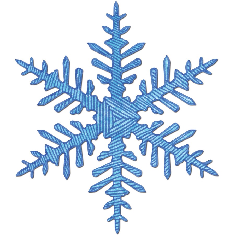 Roylco Stencil - Snowflake - 8" (203.20 mm)8" (203.20 mm) - Rubbing Plates and Stencils - ROY58622
