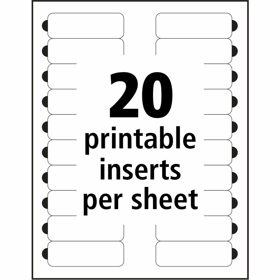 The Mighty Badge® The Mighty Badge Printable Insert Sheets, 100 Clear Inserts, Inkjet - 1" x 3" - 100 / Pack - Printable, Non-adhesive, Reusable - Clear