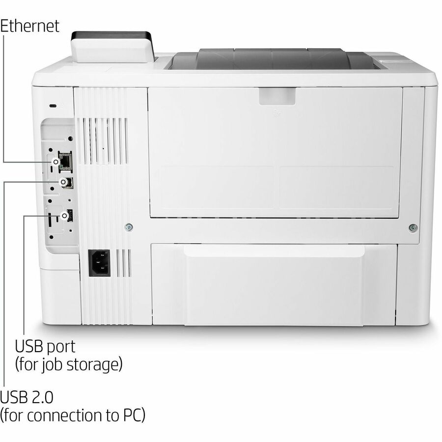 HP LaserJet Enterprise M507 M507n Desktop Laser Printer - Monochrome - 45 ppm Mono - 1200 x 1200 dpi Print - Manual Duplex Print - 650 Sheets Input - Ethernet - 150000 Pages Duty Cycle - Plain Paper Print - Gigabit Ethernet - USB