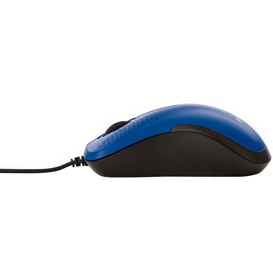 Verbatim Silent Corded Optical Mouse - Blue - Optical - Cable - Blue - USB - Scroll Wheel - 3 Button(s) = VER70233