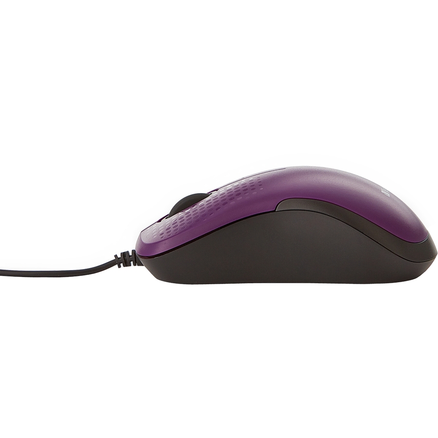 Verbatim Silent Corded Optical Mouse - Purple - Optical - Cable - Purple - USB - Scroll Wheel - 3 Button(s) = VER70235