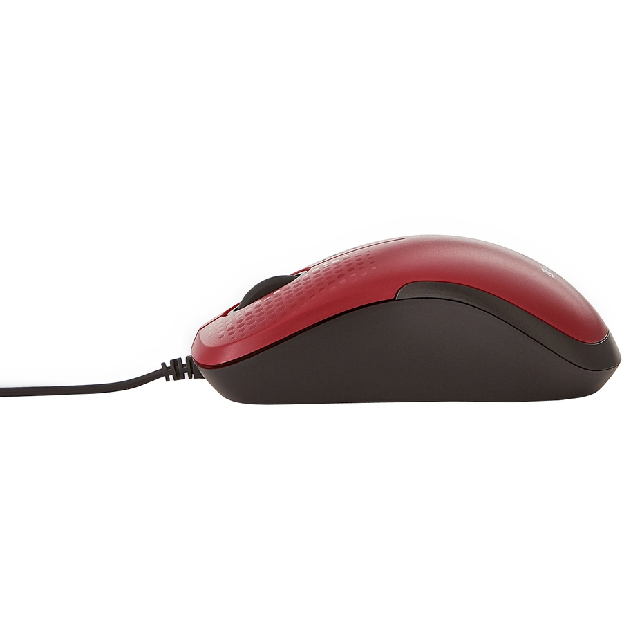 Verbatim Silent Corded Optical Mouse - Red - Optical - Cable - Red - USB - Scroll Wheel - 3 Button(s)