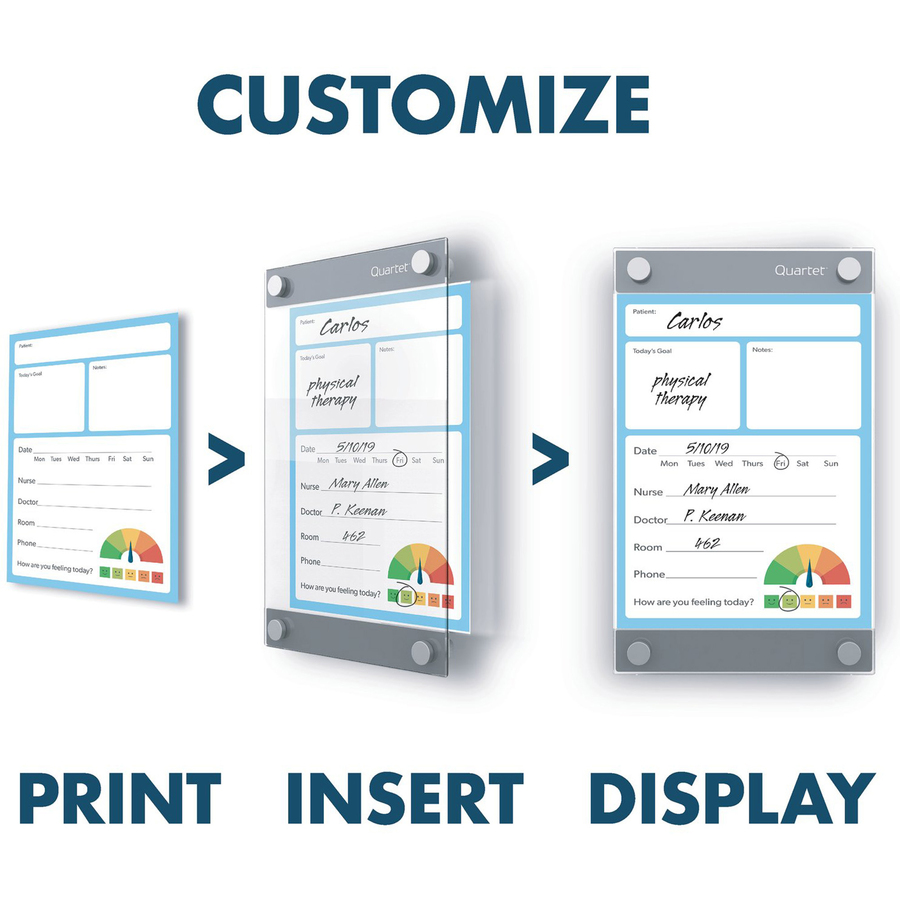 Tableau en verre personnalisable Infinity&trade; - Quartet