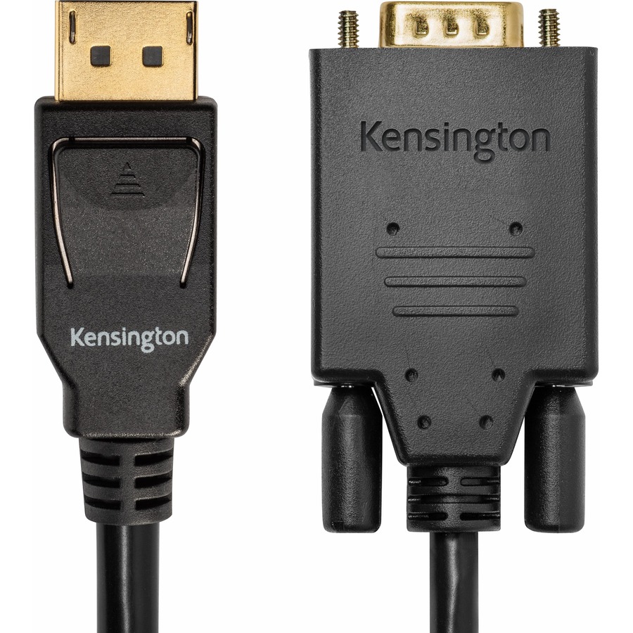 Kensington DisplayPort 1.2 (M) to VGA (M) Passive Unidirectional Cable, 6ft