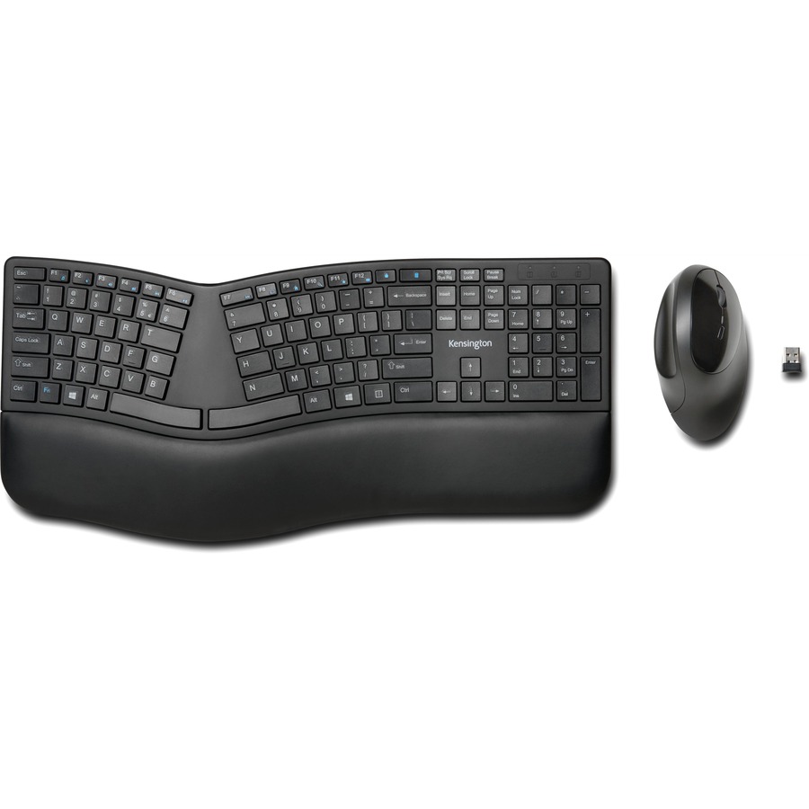 Kensington Pro Fit Ergo Wireless Keyboard and Mouse-Black