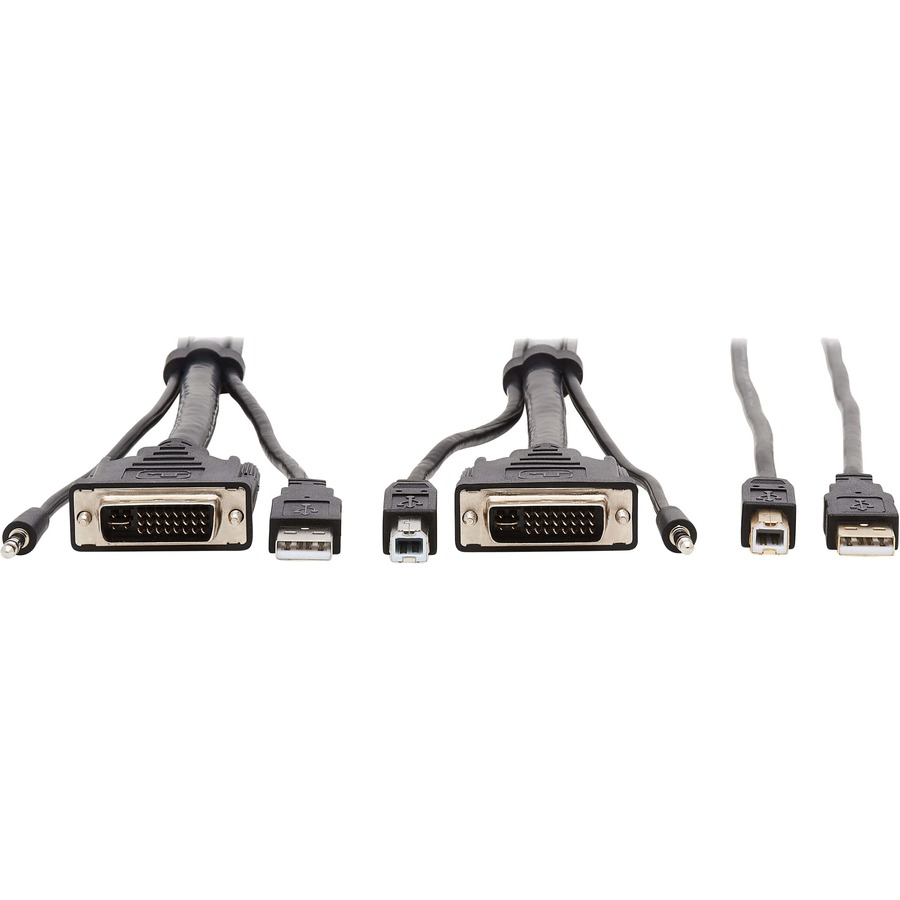 Tripp Lite by Eaton DVI KVM Cable Kit - DVI USB 3.5 mm Audio (3xM/3xM) + USB (M/M) 6 ft. (1.83 m)