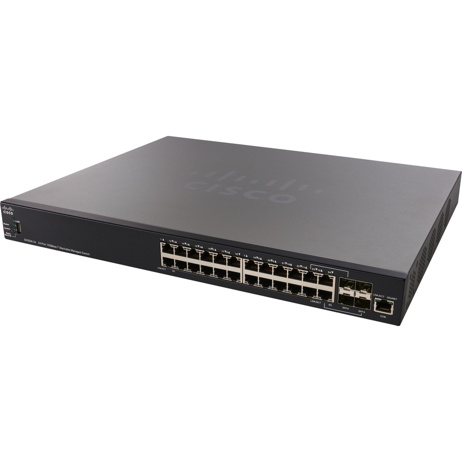 Cisco SX350X-24 24-Port 10GBase-T Stackable Managed Switch
