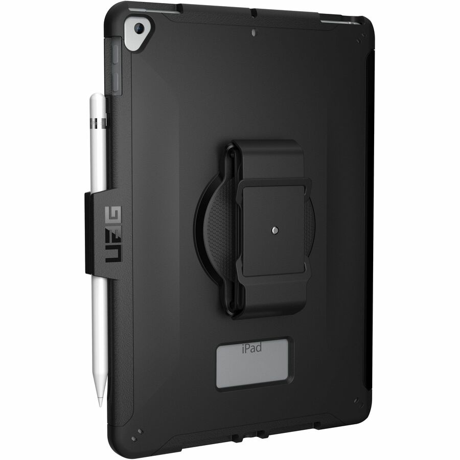 Urban Armor Gear Scout Carrying Case for 10.2" Apple iPad (7th Generation), iPad (9th Generation) Tablet, Stylus, Pencil - Black