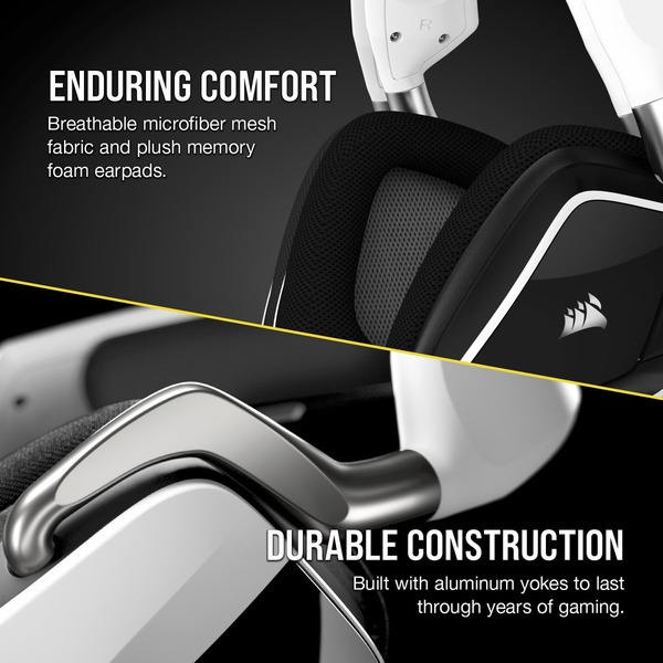 CORSAIR Void RGB Elite Wireless Gaming Headset - White