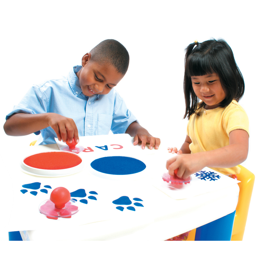 Ready2Learn Jumbo Washable Stamp Pad Classroom Set - 10 Colours - Stamps, Stamp Pads & Bingo Dabbers - CEI6615