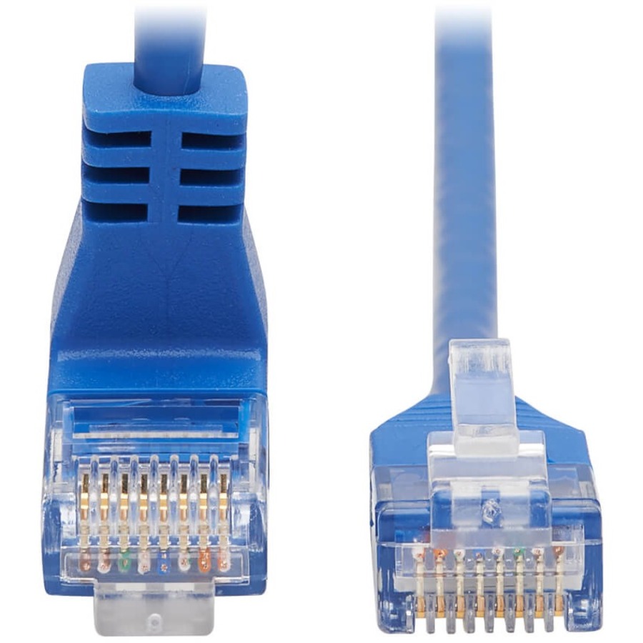 Tripp Lite by Eaton Up-Angle Cat6 Gigabit Molded Slim UTP Ethernet Cable (RJ45 Right-Angle Up M to RJ45 M) Blue 5 ft. (1.52 m)