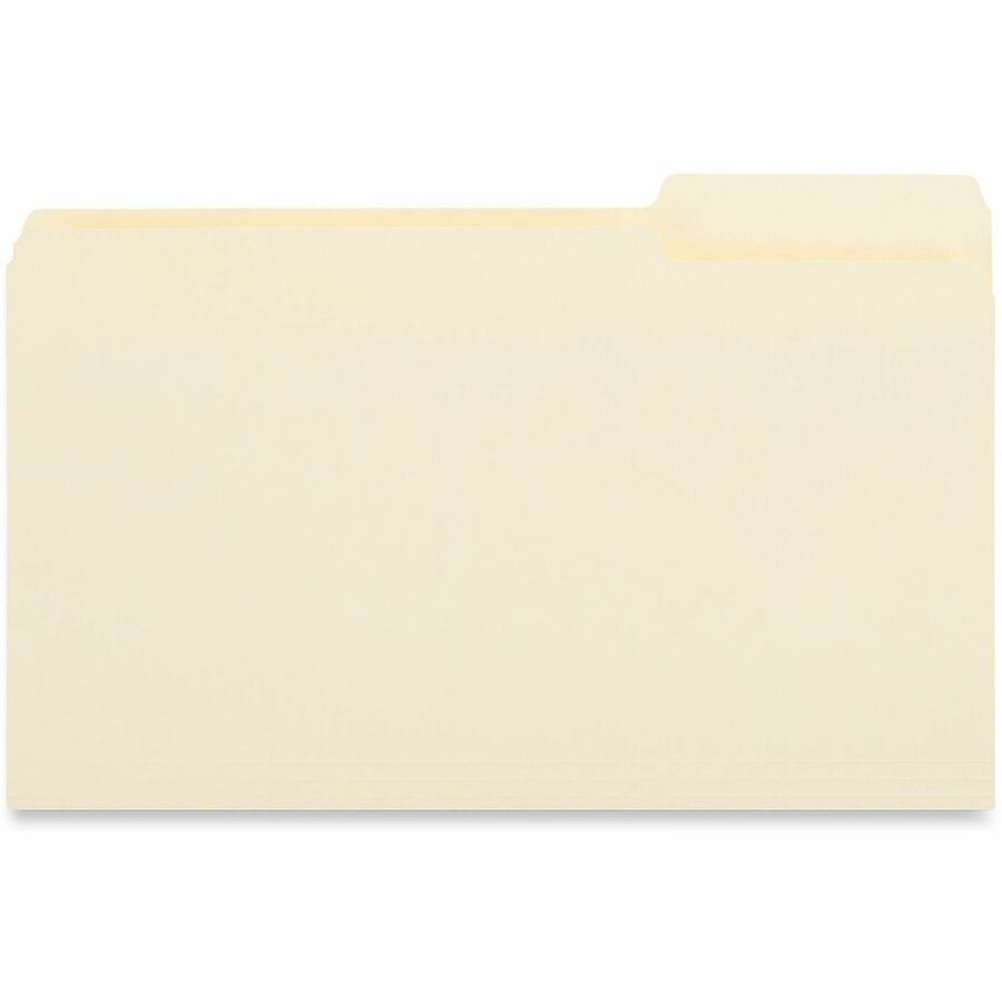 Universal 1/3 Tab Cut Legal Top Tab File Folder - 8 1/2" x 14" - 3/4" Expansion - Right Tab Position - 11 pt. - Manila - 100 Box