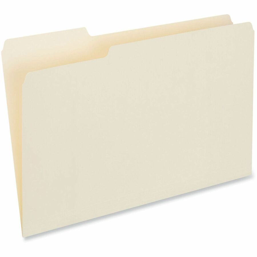 Universal 1/3 Tab Cut Legal Top Tab File Folder - 8 1/2" x 14" - 3/4" Expansion - Left Tab Position - 11 pt. - Manila - 100 Box