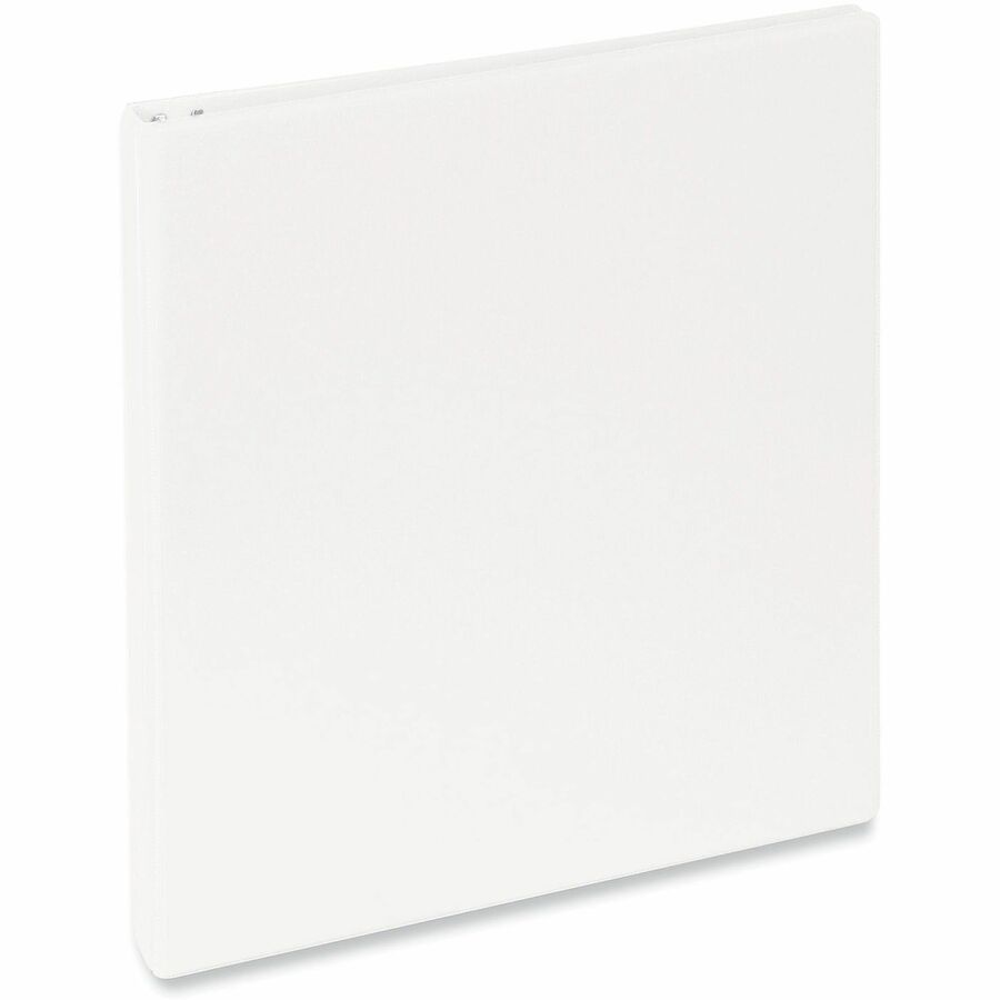Universal Slant D-Ring View Binder, 3 Rings, 0.5" Capacity, 11 x 8.5, White - 1/2" Binder Capacity - Letter - 8 1/2" x 11" Sheet Size - 120 Sheet Capacity - 3 Ring(s) - Fastener(s): Ring - Pocket(s): 2, Inside Front & Back - Polypropylene - White - Non-st